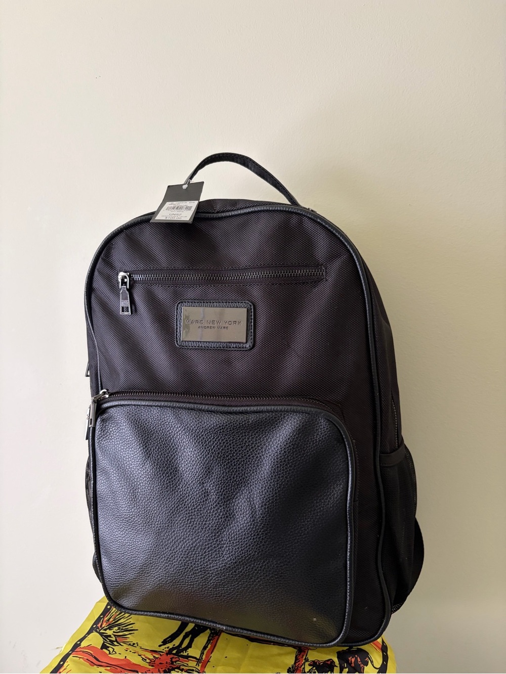Marc New York Black Men's Backpack with Front Pocket